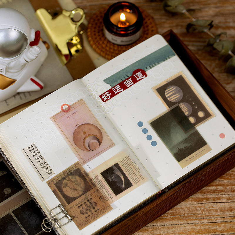 Yuxian material de libro esta serie de dos episodios retro planta artística diario DIY papel base decorativo 12 modelos