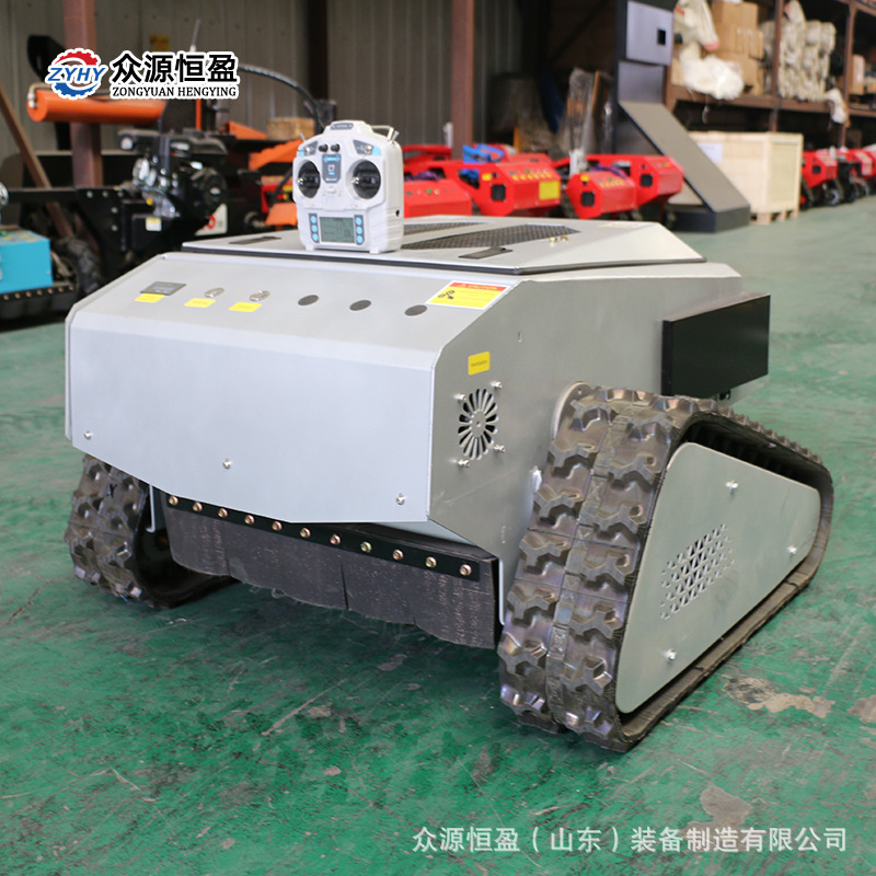 现货ZY608-90A遥控割草机 履带式马力遥控割草机 调节高度除草机