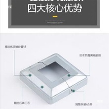 铁艺镀锌钢方管栏杆立柱装饰盖分体式脚盖底座盖扣盖卡扣护栏配件