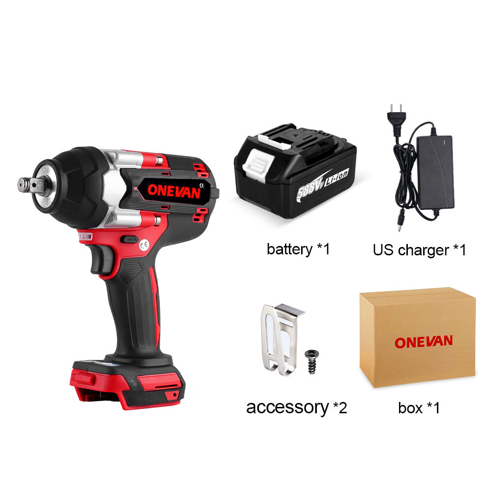 배터리 1개, 충전기 1개 + 액세서리(1300mah) 빨간색 상자