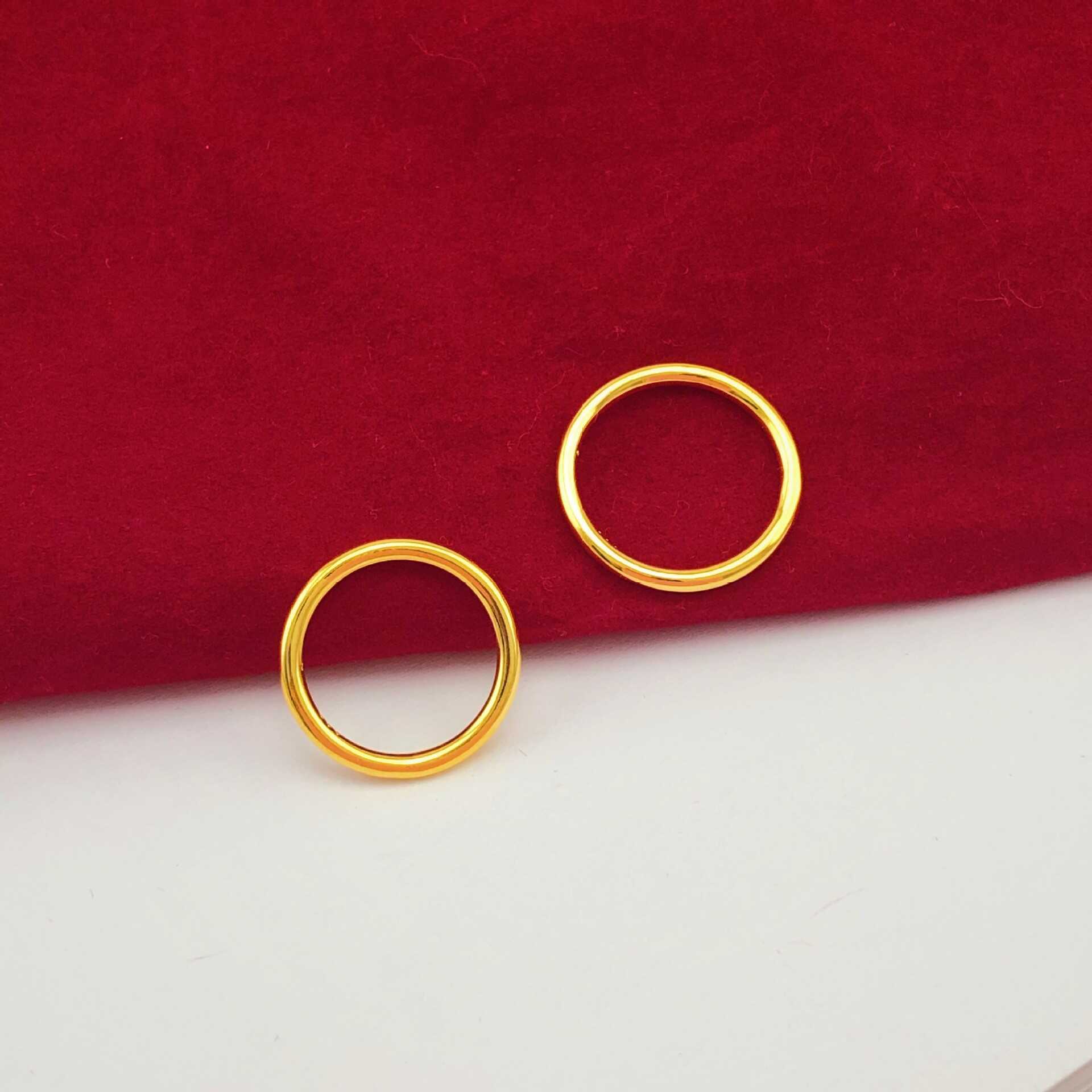 Golden glossy matte ring for men and women