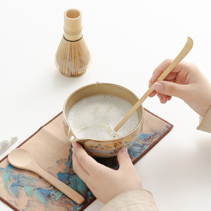 日式抹茶碗茶筅百本立茶筅立宋代点茶工具套装4件套8件套跨境专供|undefined