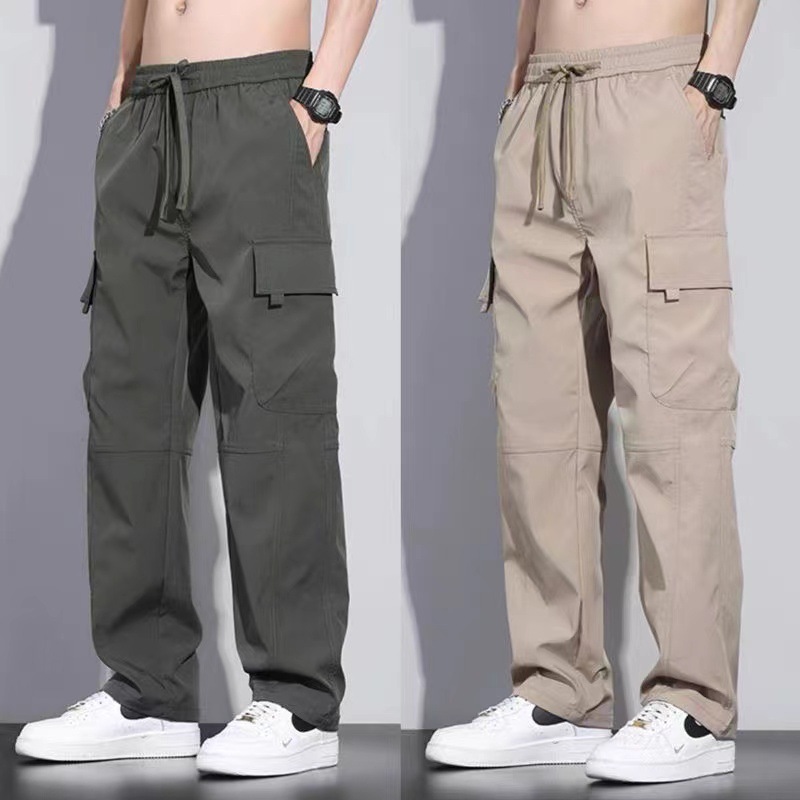 Cargo Pants Loose Straight Men's Autumn Casual Long Pants Men's Outdoor Assault Pants Multi-Pocket Wear-Resistant Work Pants