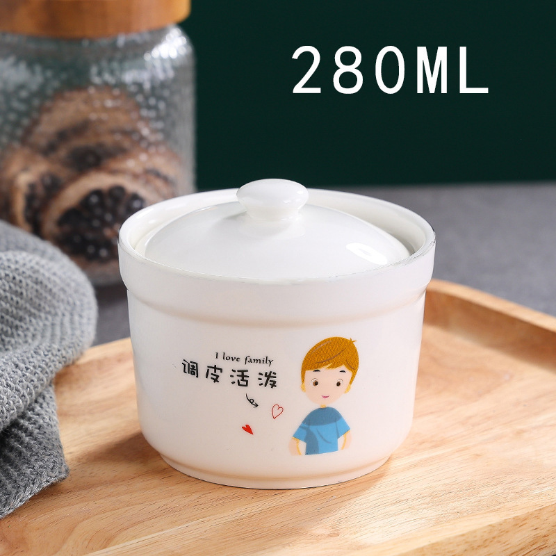 陶磁器のシチューは蓋をして水をあけて家庭の内胆のシチューの缶のミニの蒸し卵の杯のツバメの巣のサプリメントのシチューの杯の1人分を煮込みます。|undefined