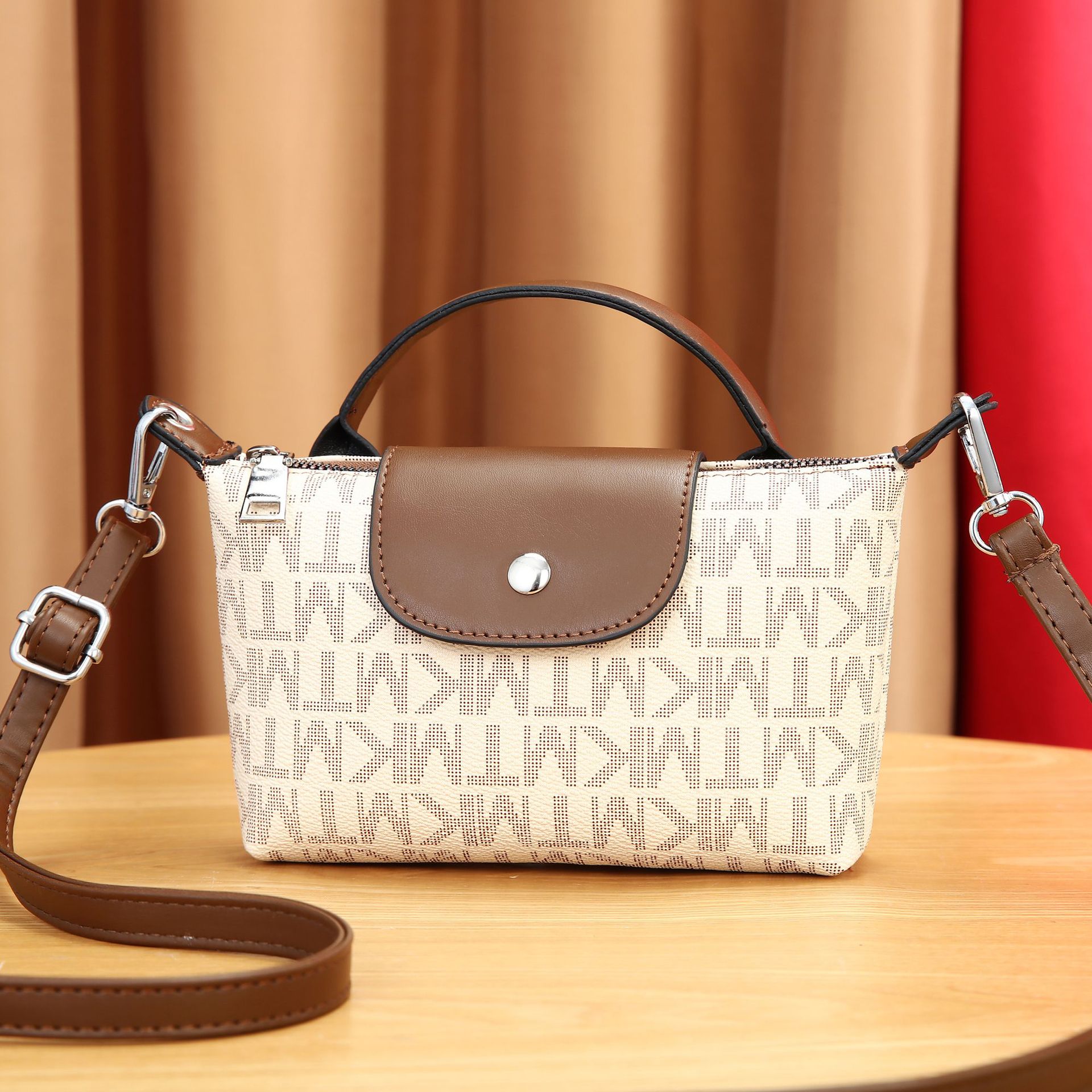 Bolso bandolera minibag transfronterizo 2024 nuevo bolso de mano de color de contraste de pu ladiesbags