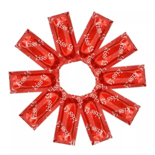 Bulk foreign trade in stock long bag kiss English 3 export condoms long glossy large oil condom