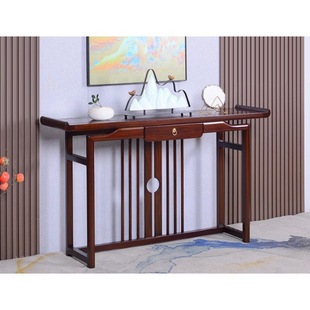 Solid Wood New Chinese Style Entrance Table Living Room Aisle Entrance Table Wall Supply Table Entrance Entrance Rack Table Modern Jane