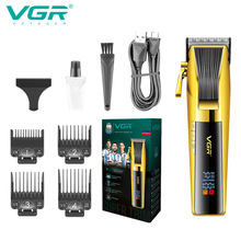 VGR177跨境新款理发器LED数显可调节刀头渐变电推剪男士剃头推子