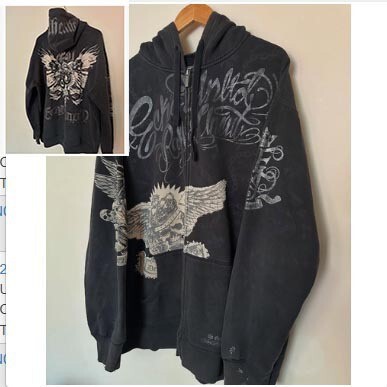 Cool Hooded Jacket 2025 New Cross Ready-Made Hooded Cardigan Bow Print Versatile Hoodie