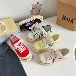 Internet Famous Dopamine Canvas Casual Sports Shoes 2025 New Ins Trendy All-match Women's Shoes Board Shoes G1512