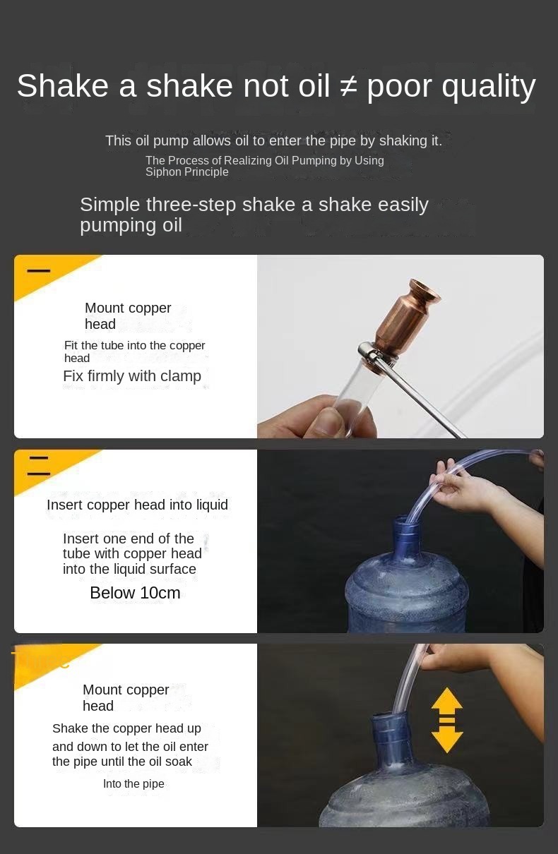 Cross-Border Hot-Selling Oil Pump Manual Self-Priming Diversion Pipe Urea Suction Pipe Motorcycle Fuel Tank Suction Pipe Car Oil Suction Pipe