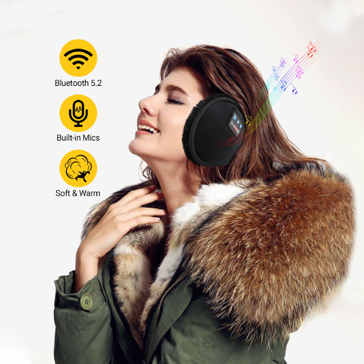Cross-border Bluetooth music earmuffs smart wireless music Sports earmuffs winter warm earmuffs earphones fleece-lined Cross-border Bluetooth music earmuffs smart wireless music Sports earmuffs winter warm earmuffs earphones fleece-lined