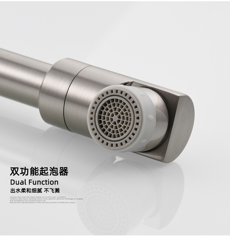 Copper-chrome-plated single-cooling kitchen faucet, universal rotating kitchen faucet, extendable extended folding faucet undefined