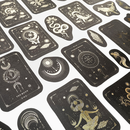 Cold stamping sticker bag handbag and paper hot stamping handbag sticker creative constellation girl sticker literary and artistic decoration material
