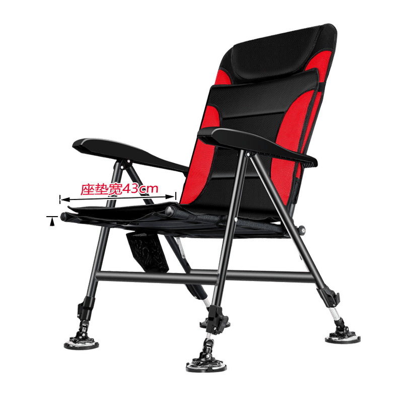 Nuevo estilo europeo se puede acostar en todo el terreno pequeña silla de pesca plegable multifuncional elevable silla de pesca portátil ligera image 5