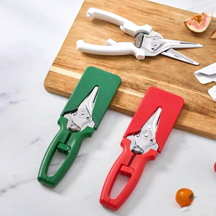 Food Scissors, Food-Grade Stainless Steel, Household Fish-Killing Scissors, Vegetable Barbecue, Multi-Purpose Kitchen Scissors with Magnetic Suction Scissors Set