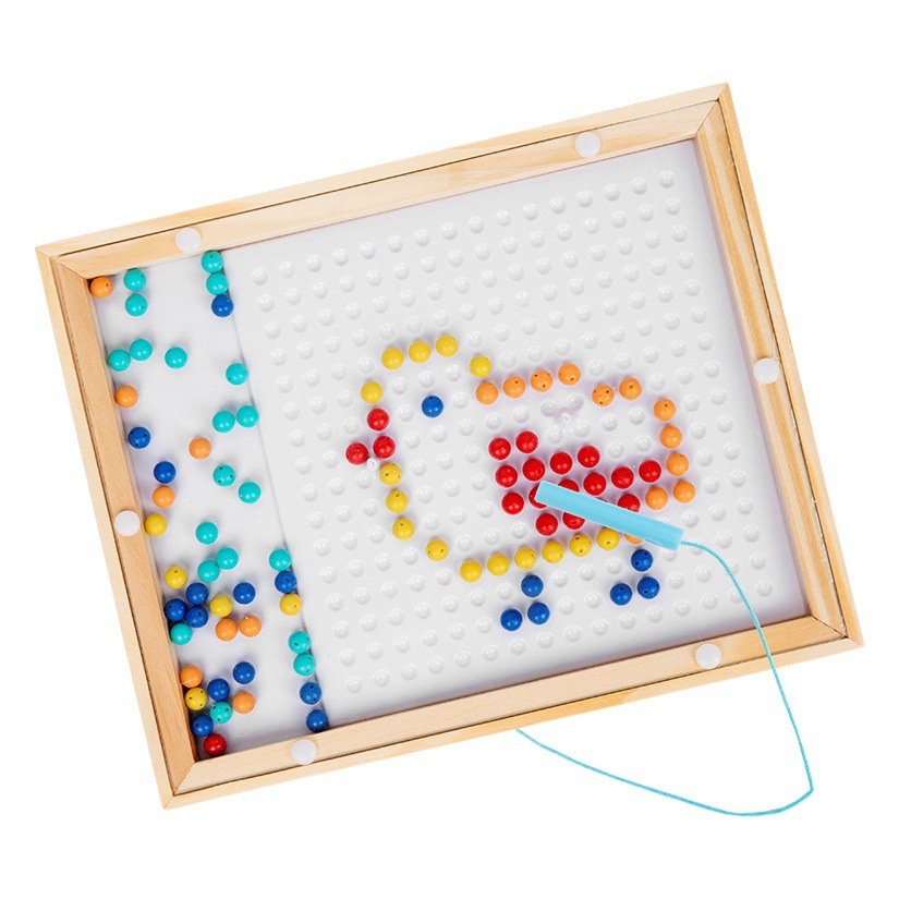 Juguetes educativos para niños de madera bebé iluminación educación temprana bolas bloques de construcción clip cuentas magnético rompecabezas creativo