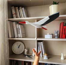 跨境Mobile bird Flying stork 新生兒玩具仿真飛鳥玩具 木質飛鶴