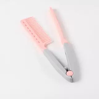Clamp Comb Foldable Hairdressing Styling - Pink - View 1