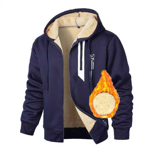 New men's digital printed hoodie with velvet thick men's autumn and winter sweater men's zipper cardigan outer