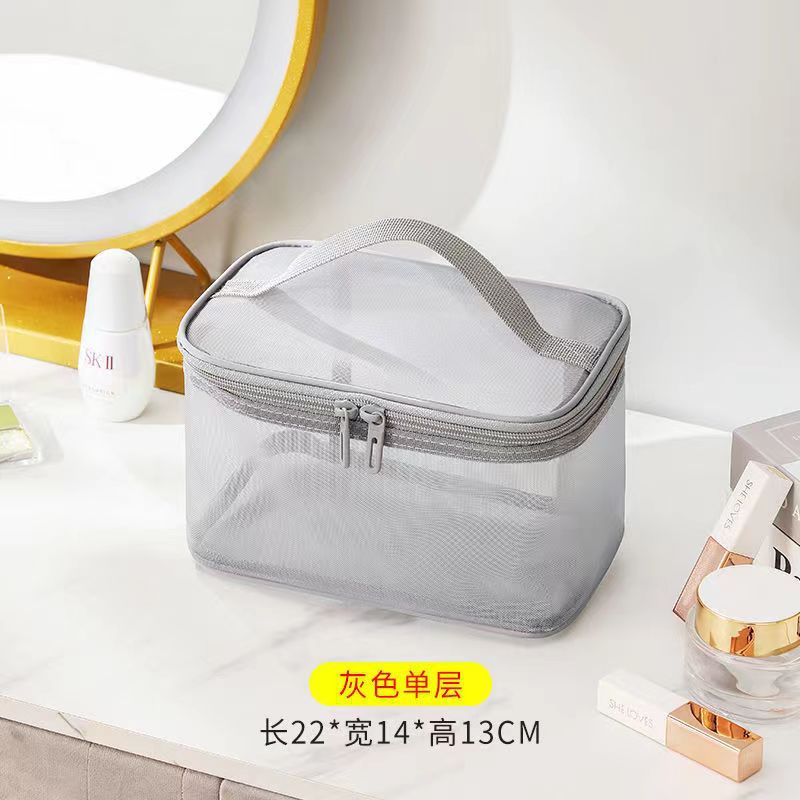 Bolsa de hilo de red de gran capacidad para exteriores, bolsa de lavado, bolsa de almacenamiento de cosméticos, bolsa de almacenamiento de viaje, bolsa de lavado, bolsa de cosméticos al por mayor