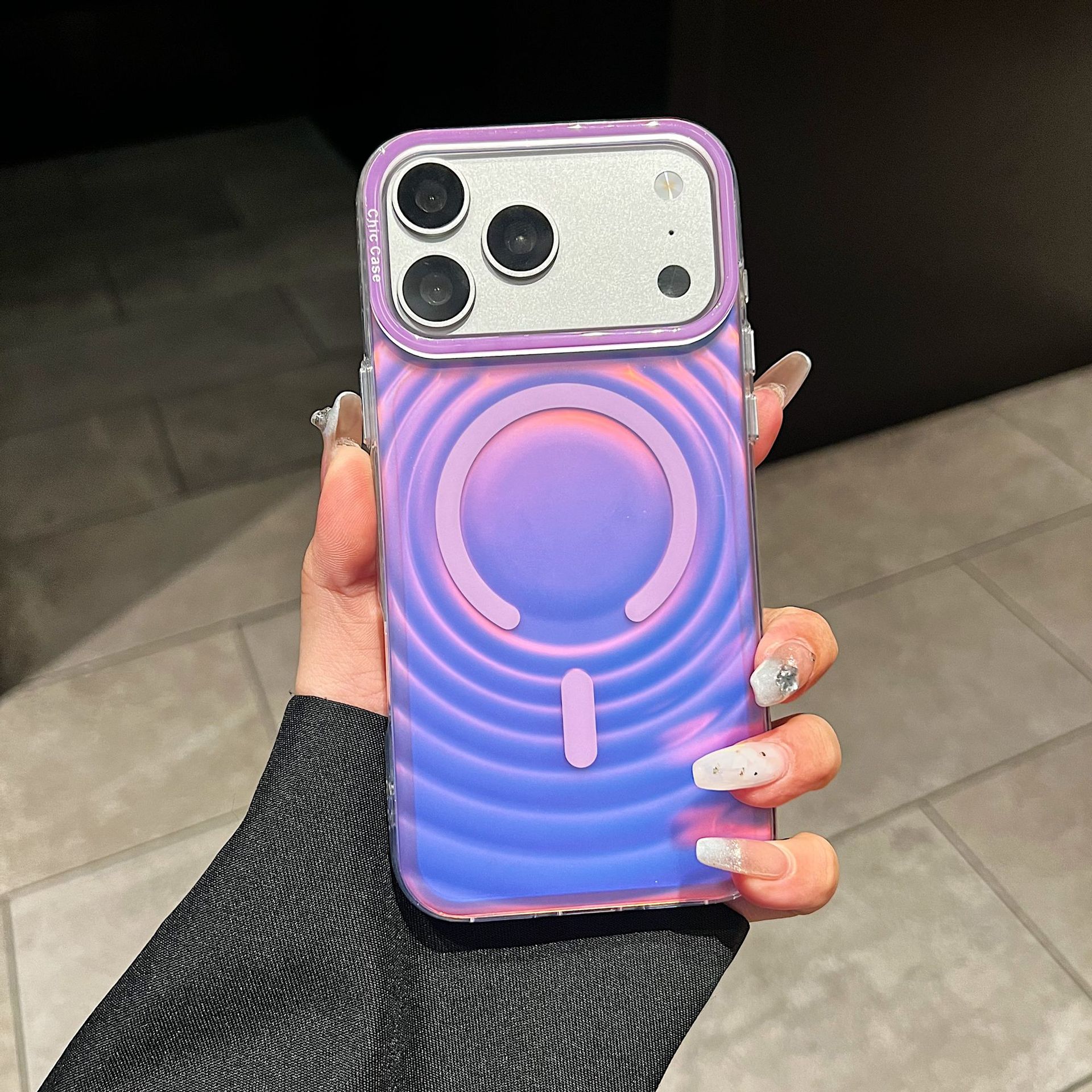 Funda Magnética Ondulada para iPhone 15/16/17 de PC Anti-caídas image 10