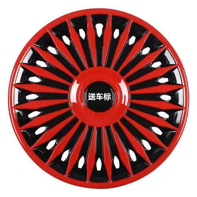 Hub cover, covers, wheel hub covers, steel rims - trendy-model-black-and-red-total-price-for-4-pieces