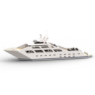 Cross-Border Moc-69299 Luxury Yacht Model 6312 Particle Number Toys Christmas Gift