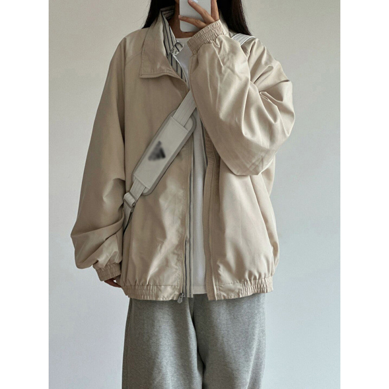 美式復古工裝夾克衝鋒衣2025新款早秋小個子外套女學院風上衣