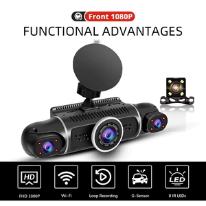 4 kanallı 3 düymlük 1080P WiFi avtomobil videoregistratoru