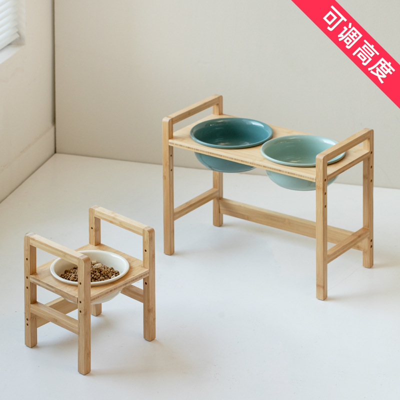 Tazón para perros de cerámica transfronteriza de gran capacidad Tazón para comida para perros Tazón para comida para perros Tazón para agua para perros Plato para perros Tazón doble para gatos Protección de la columna cervical