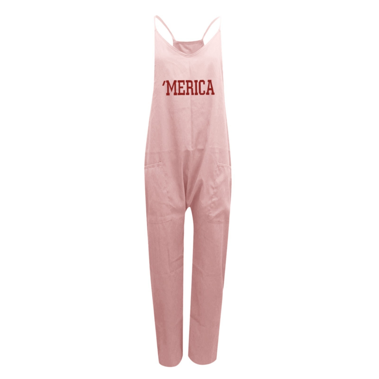 Ropa de mujer europea y americana 2024 verano nuevo estilo Amazon casual bolsillo tirantes de punto pantalones de una pieza pantalones con tirantes mujeres image 30