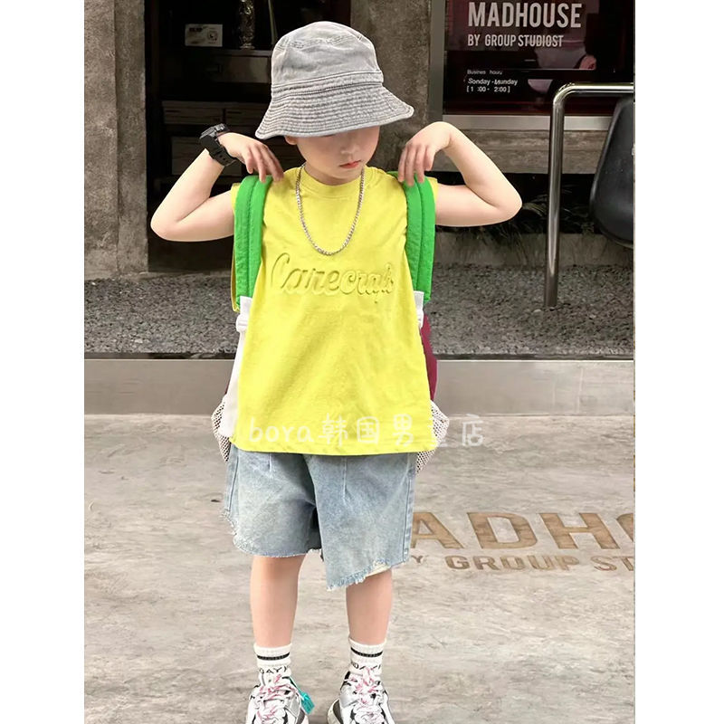 年中クリアランス、男の子と女の子向けの高コストパフォーマンスTシャツ、夏用子供用半袖コットン（返品不可//レビューなし1|undefined