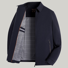 中老年人春装外套男爸爸春秋款夹克衫50岁60中年男士休闲薄款上衣