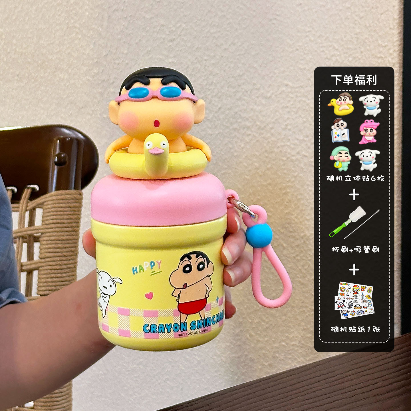 Crayón pequeño nuevo mini taza de agua para niños niñas de alto valor facial hermosa taza de agua portátil compacta nueva taza de estudiantes