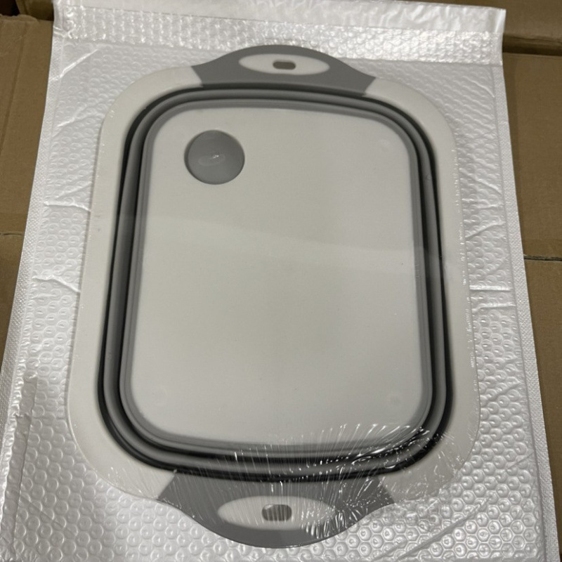 3 - en - 1 multifuncional tablero de verduras plegable tablero de corte de plástico tablero de verduras portátil tablero de corte de verduras lavabo de verduras