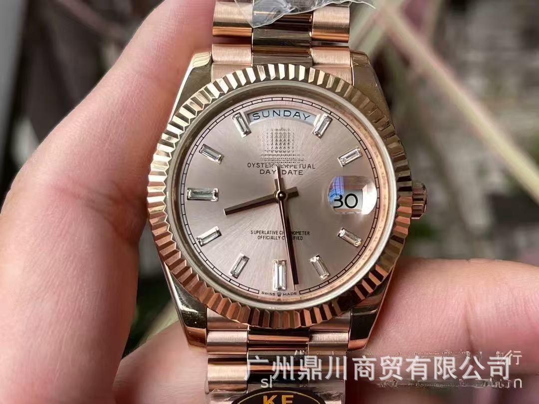 Rose gold double log