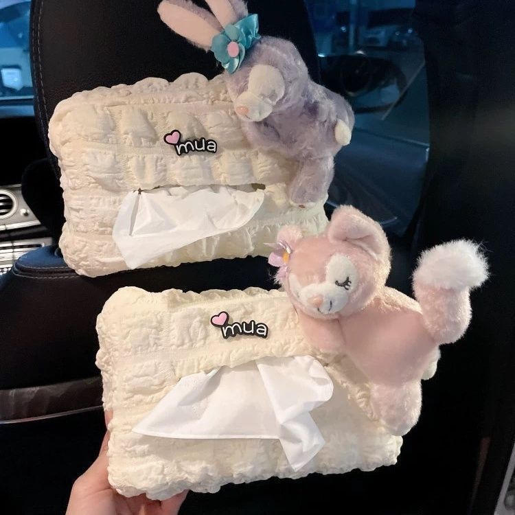 Caja de pañuelos para coche de burbujas, caja de dibujo en coche, bolsa colgante, decoración linda creativa, accesorios para coche de celebridades de Internet colgantes