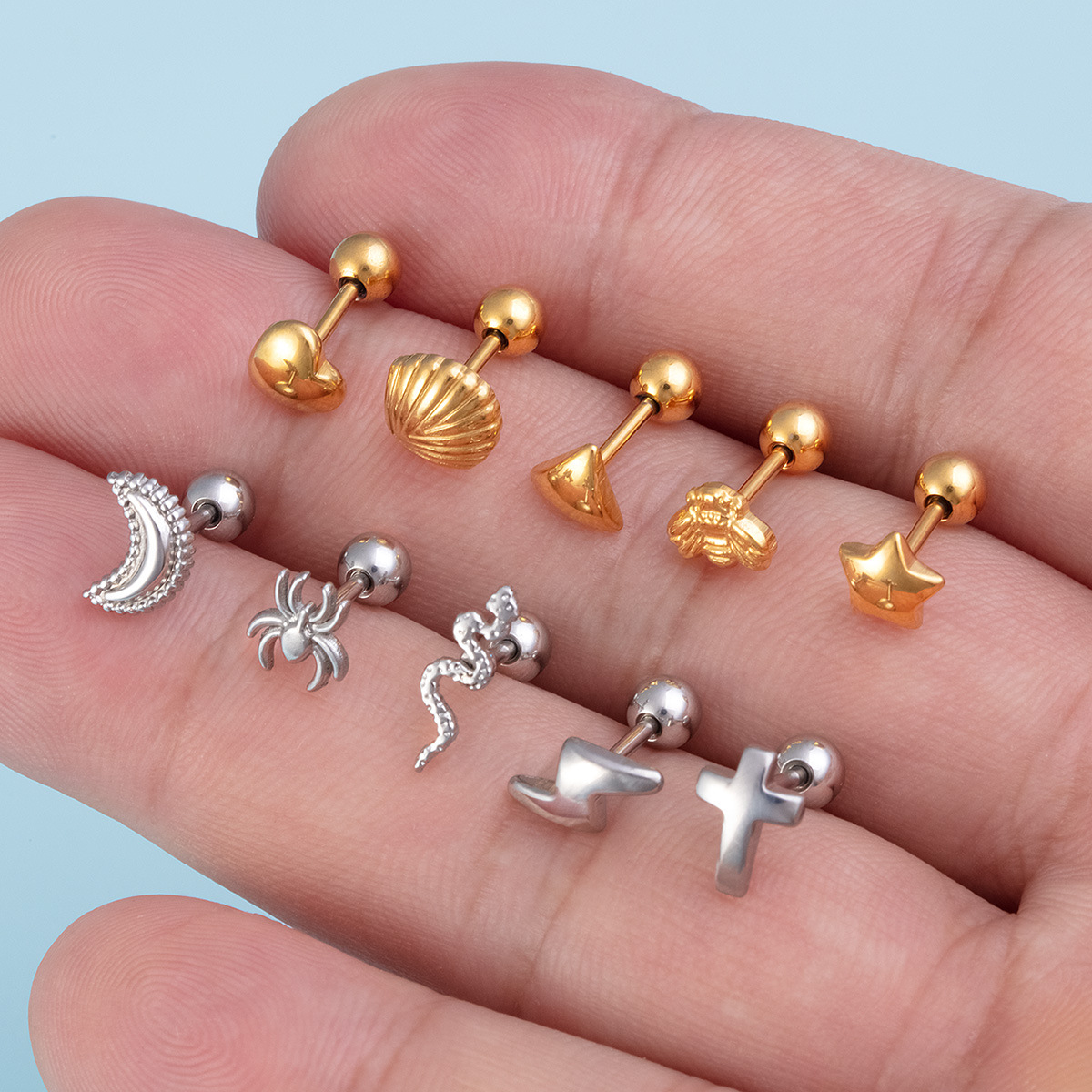 Creative fashionable earrings stainless steel