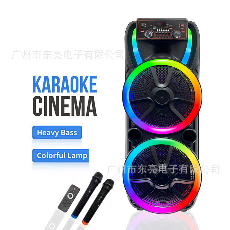 Dr-1506 Export Private Model Dual 15inch High-Power Bluetooth Speaker Portable Stage Dual Lighting Party Speaker