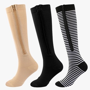 Amazon Pressure Socks Zipsox Long Tube Warm Toe Zipper Cycling Sports Running Calf Socks Slimming Legs