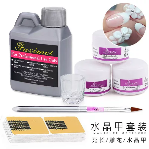 Cross-border Manicure Crystal Nail Set Crystal Liquid Set Crystal Powder Beginner Nail Extension Beginner Set
