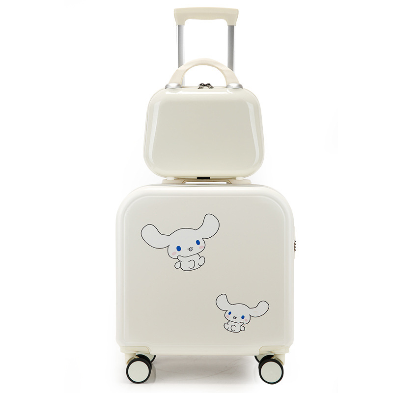 Pequeño equipaje 18 pulgadas universal rueda contraseña embarque caso imprimible logo niños cremallera trolley caso al por mayor