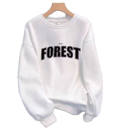 Men's Loose Long-Sleeve Hooded Sweatshirt with Print, Spring and Autumn Season, Casual, Oversized, Trendy Outerwear for Men