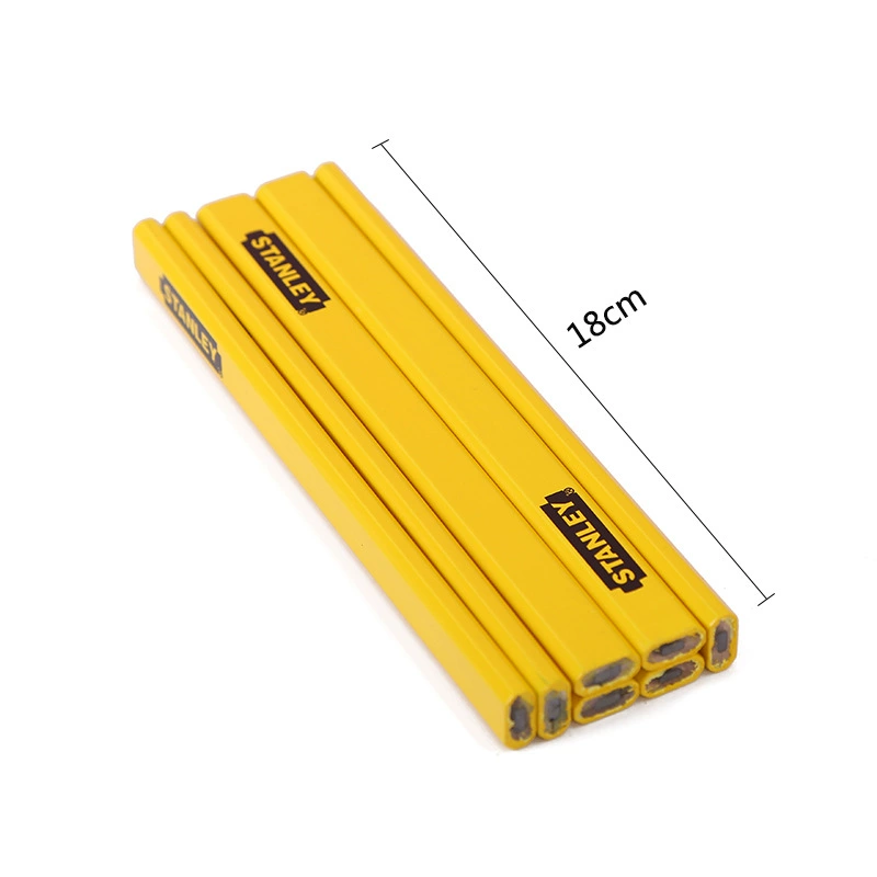 Черный заправленный Столярный карандаш Плотницкая Инженерная линия Восьмиугольный плоский сердечник Плоский карандаш для рисования Инженерная ручка Настройка