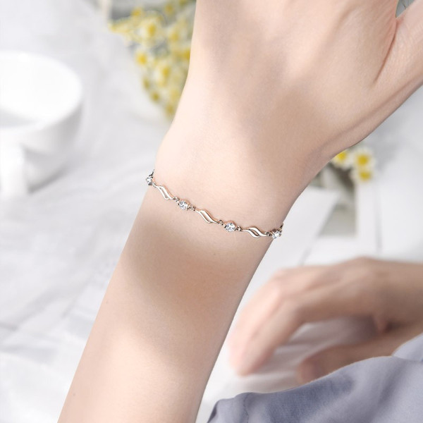 Marine brand small design crystal bracelet with rhinestones for…