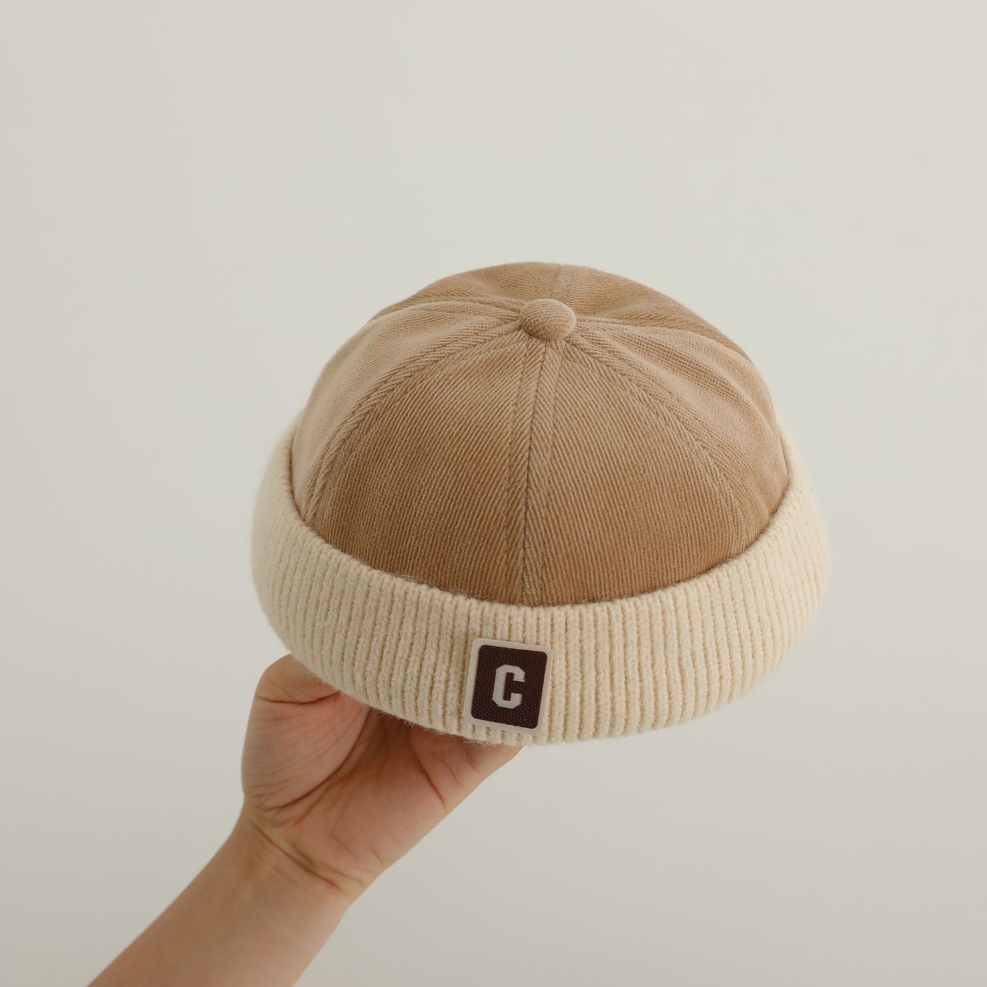 Otoño y invierno nuevo sombrero de piel de ciervo, sombrero de piel de ciervo, sombrero japonés para niños y niñas, sombrero de piel de melón, moda