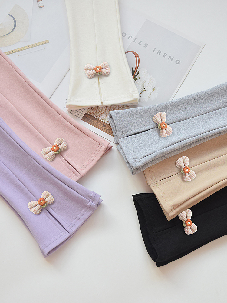 Primavera y otoño niñas leggings para niños pequeños niñas pantalones elásticos para bebés delgados y explosivos de estilo extranjero pantalones de boquilla