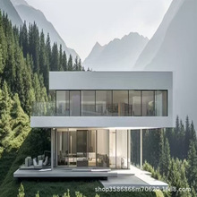 Slim Aluminum Frame Minimalist Window Glass Door for Villa