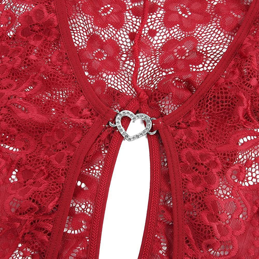 70g Weight Sexy Feel Of Sensation Sleeveless Sleeve Length Sexy Lingerie, Pajamas Lingerie Type Nylon, Lace Fabric Type Jumpsuit Bra Style 1 Set Quantity Strap Neckline Slim Fit Type Solid Color Pattern 3/4 Cup Bra Cup All Seasons Season Women's Gender Women's Solid Color Jumpsuit Sexy Lingerie Pajamas 11